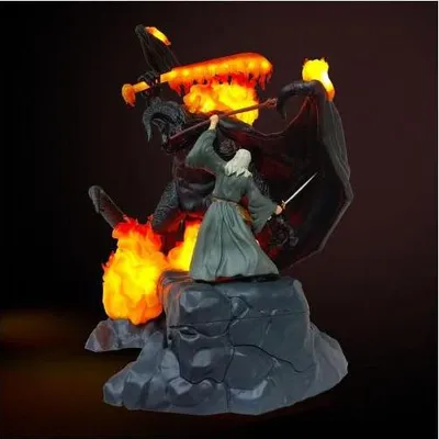 Zdjęcie produktu dla Lampa LED USB Władca Pierścieni Balrog kontra Gandalf (41 cm)