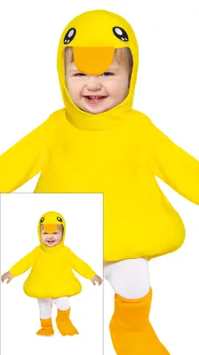 Immagine prodotto di Animale Amico Anatra Divertimento Bambino Costume Morbido Festivo Tunica con Cappuccio Carnevale Felice Animali Avventura Cappuccio Colorato Divertimento Anatroccolo Fantasioso, Taglia: 86/92 Colore: Giallo