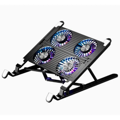 Obrázek produktu pro Chladicí podložka pro notebooky 11–17,3” se 4 ventilátory, napájení přes USB, chladicí podložka pro notebooky, stojan na notebook, chladicí podložka