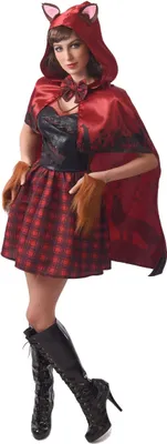 Produktbild von Verruchtes Werwolfs-Kostüm Damen-Verkleidung für Fasching oder Halloween rot-schwarz L