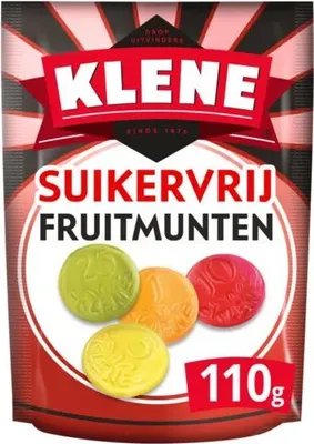 Produktbild von Klene Zuckerfreie Weingummis Fruit Mints (12x 110gr)