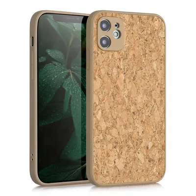 Produktbild von kwmobile Hülle kompatibel mit Apple iPhone 11 - Kork Handyhülle Cover - Schutzhülle TPU Case in Hellbraun
