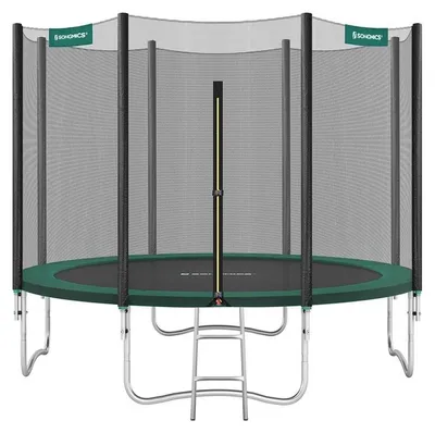 Produktbild von Trampolin 305 cm – rundes Gartentrampolin für Kinder und Erwachsene – schwarz/grün