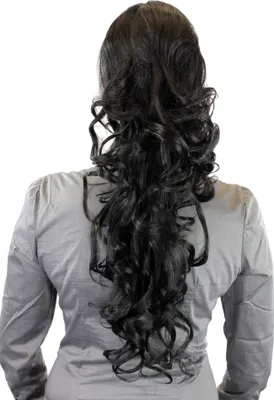 Produktbild von WIG ME UP Haarteil, lockig, Schwarz WK08-1B