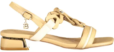 Immagine prodotto di Elegante sandalo da donna beige con tacco di 2 cm e cinturino alla caviglia