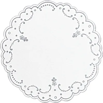 Produktbild von Dunicel Deckchen weiß silber 250 Stück 1er Pack