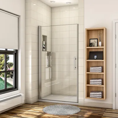 Produktbild von 100x197cm Schwingtür Duschtür ESG Nano-Glas Eckeinstieg Duschabtrennung Duschkabine