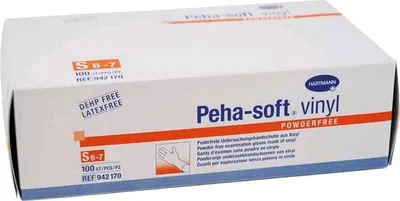 Image de Gants à usage unique en vinyle Peha-soft® de Hartmann, non poudrés - L / Transparent | Paquet (100 pièces)