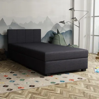 Obrázek produktu pro Jednolůžková postel 90x195 NAYLA 1 - černá