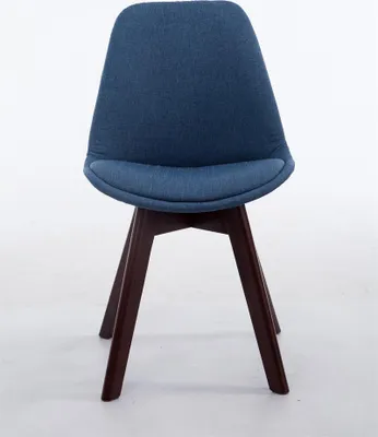 Produktbild von Besucherstuhl HLO-CP2 V2 Walnuss Stoff  blau