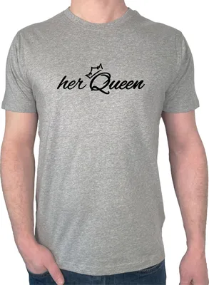Produktbild von Huuraa Herren T-Shirt her Queen Krone M Sport Grey Bio Baumwolle Fairtrade Herrenshirt Geschenkidee