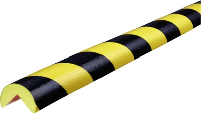 Produktbild von Warn- und Schutzprofil Typ A, gelb/schwarz, Ø 40 mm, Länge 1 m
