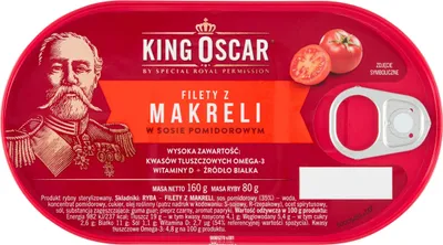 Zdjęcie produktu dla Filet z makreli sos pomidorowy 160 g