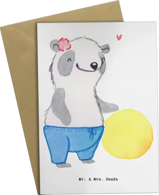 Produktbild von Mr. & Mrs. Panda Glückwunschkarte Physiotherapeutin Herz - Weiß - Geschenk, Grußkarten, Klappkarte, einladungskarten, weihnachtskarten, babykarte, dankeskarten