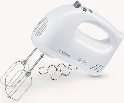 Produktbild von Handmixer Rührbesen Knethaken SEVERIN HM 3820 300W 5 Geschwindigkeiten Turbostuf HM 3820 aus Edelstahl, grauweiß Handmixer Handmixer Mit Pürierstab Handmixer Und Rührgeräte Handmixer Set Handmixer  Handmixer Kabellos