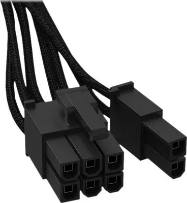 Zdjęcie produktu dla be quiet! CP-6610, 0,6 m, PCI-E (6+2 pin), PCI-E(6+2 pin), Męska, Męska, Prosty