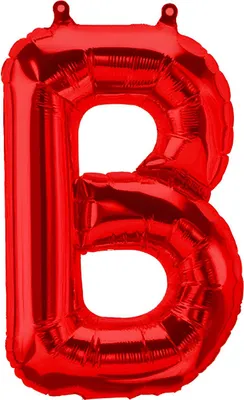 Produktbild von Folienballon Buchstabe B, rot, ca. 40 cm, für Luftbefüllung