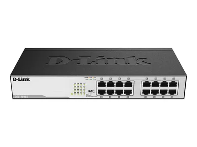 Zdjęcie produktu dla D-Link DGS-1016D/E, Nie zarządzany, Pełny dupleks, Możliwości montowania w stelażu