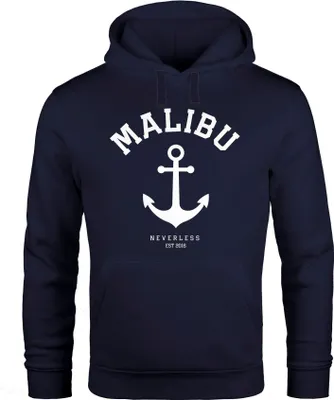 Produktbild von Hoodie Herren Anker Malibu Anchor Kapuzen-Pullover Männer Neverless® navy L