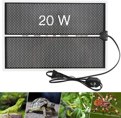Produktbild von Reptilienheizemat, regelbare Temperatur, 20 Watt, 28 x 42 cm, für Reptilien und Amphibien.