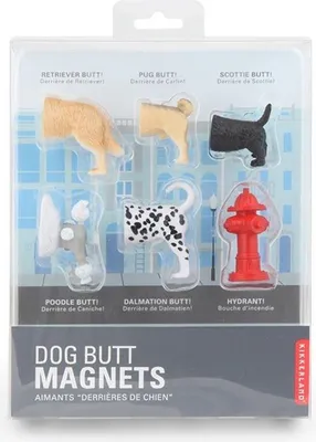 Produktbild von Kikkerland Hunde-Hintern-Magnete (6 Stück)