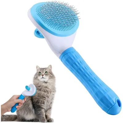 Produktbild von Katzenbürste & Hundebürste Selbstreinigend für Kurz- & Langhaar