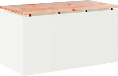 Zdjęcie produktu dla Ławka ogrodowa vidaXL, biała, 80 x 40 x 43 cm