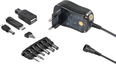 Obrázok produktu pre Transmedia NEE 1 A, Typ C (Európska koncovka), Priamy, Priamy, 100 - 240 V, 50 / 60 Hz, Čierna