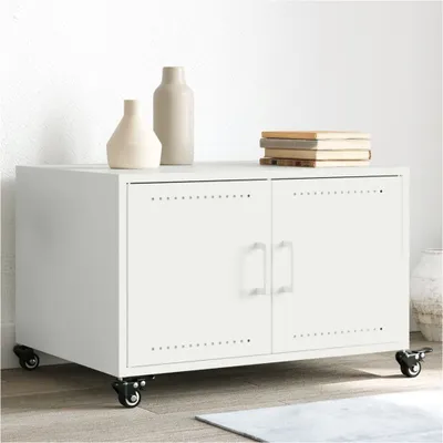 Immagine prodotto di Maison Exclusive - Tavolino bianco 68x50x43,5 cm Acciaio