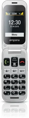 Produktbild von Emporia ONE, Klappgehäuse, 6,1 cm (2.4"), 2 MP, Bluetooth, 900 mAh, Schwarz, Grau