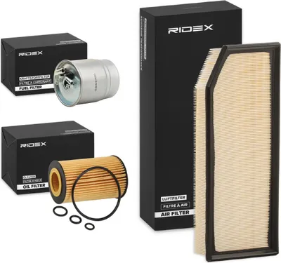 Produktbild von RIDEX Filterset Inspektionspaket Filtersatz passend für MERCEDES-BENZ C-Klasse Limousine (W203) C-Klasse T-modell (S203)