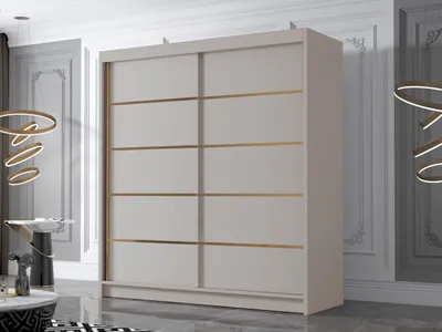 Obrázek produktu pro Velká šatní skříň 180 cm UVALDE - kašmír