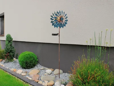 Produktbild von GLOBO 36572 Solarleuchte Metall goldfarben antik, LED