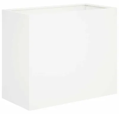 Obrázok produktu pre vidaXL Záhradný kvetináč, biela, 60 x 30 x 50 cm, z pozinkovanej ocele