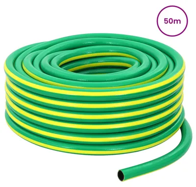 Image de Tuyau d'arrosage vidaXL, 5 couches, vert et jaune, 12 mm, PVC