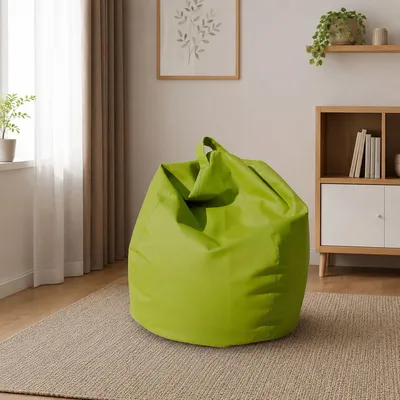 Productafbeelding van Elegantie zitzak, groene kleur, afmetingen 80 x 120 x 80 cm