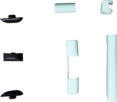 Produktbild von Abdeckkappen Set weiß/anthrazit für ARON Basic/Comfort Fenster & Balkontüren