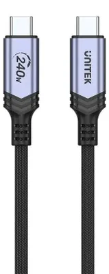 Produktbild von Unitek Usb-c-kabel 2 M 240w Durchsichtig Durchsichtig One Size
