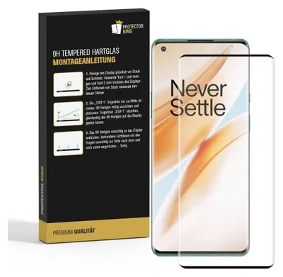 Produktbild von 2x 9H Hartglas für OnePlus 8 Pro FULL CURVED Schutzglas Displayschutz Schutzfolie SW Panzerglas Displayglas Tempered Glasfolie Sicherheitsglas Echtglas Panzerfolie