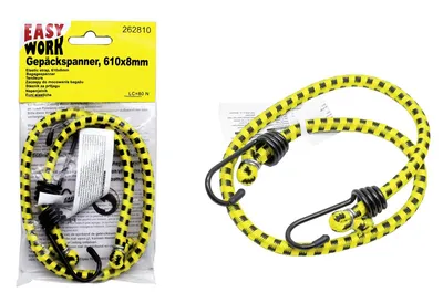 Obrázok produktu pre 24x Napínač batožiny L61cm Elastický hák Gumový držiak na bicykel