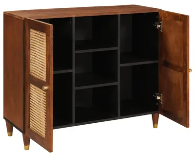 Image de vidaXL Buffet brun 90 x 33,5 x 75 cm Bois massif Mango