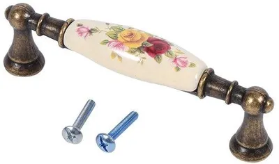 Produktbild von Vintage Keramiek-Deurknoppen Gouden/Brons 14.8cm x 4.5cm