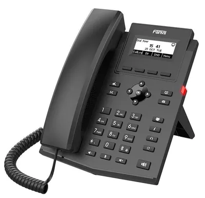 Produktbild von Fanvil X301G, IP-Telefon, Schwarz, Kabelgebundenes Mobilteil, Linux, Im Band, Außerhalb des Bandes, 2 Zeilen