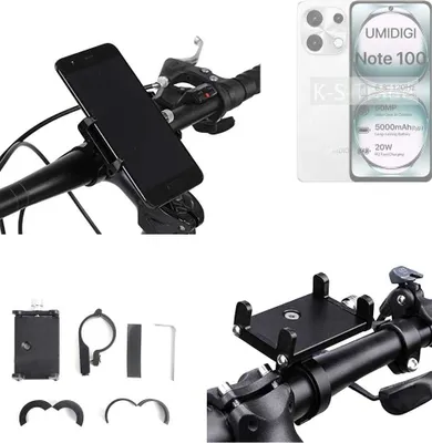 Produktbild von K-S-Trade Handyhalterung für das Fahrrad kompatibel mit UMIDIGI Note 100 Halter Lenkstange Fahrradhalterung Motorrad Bike Mount Befestigung
