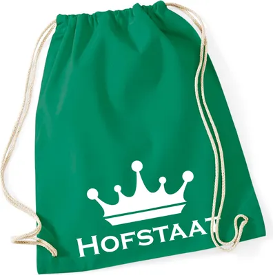 Produktbild von Huuraa Turnbeutel Hofstaat Schützenfest 12 Liter Kelly Green Baumwolle Rucksack Geschenkidee