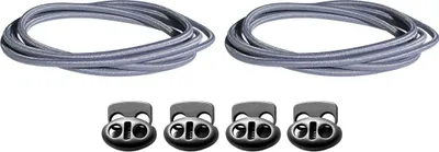 Gummi Schürsenkel für On Cloud Schuhe - Farbe: Grau Dunkel