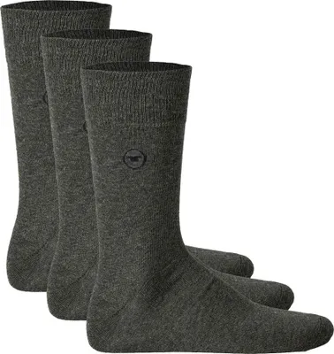 Produktbild von TOM TAILOR Herren Socken, 3er Pack - Basic, Baumwollmischung, einfarbig Grau 43-46