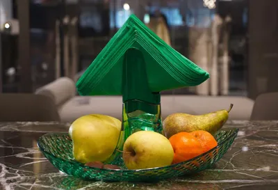 Image de Assiette à fruits - Couleur : Vert kiwi - Modèle Perica