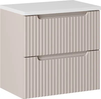 Produktbild von Waschtischunterschrank 60cm, kaschmir und weiß, NEWPORT-56-CASHMERE