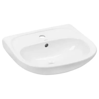 Obrázok produktu pre Umývadlo VBChome Mini, 50 x 42 cm, keramické, vhodné do hosťovskej toalety, s prepadom a otvorom na batériu, biele